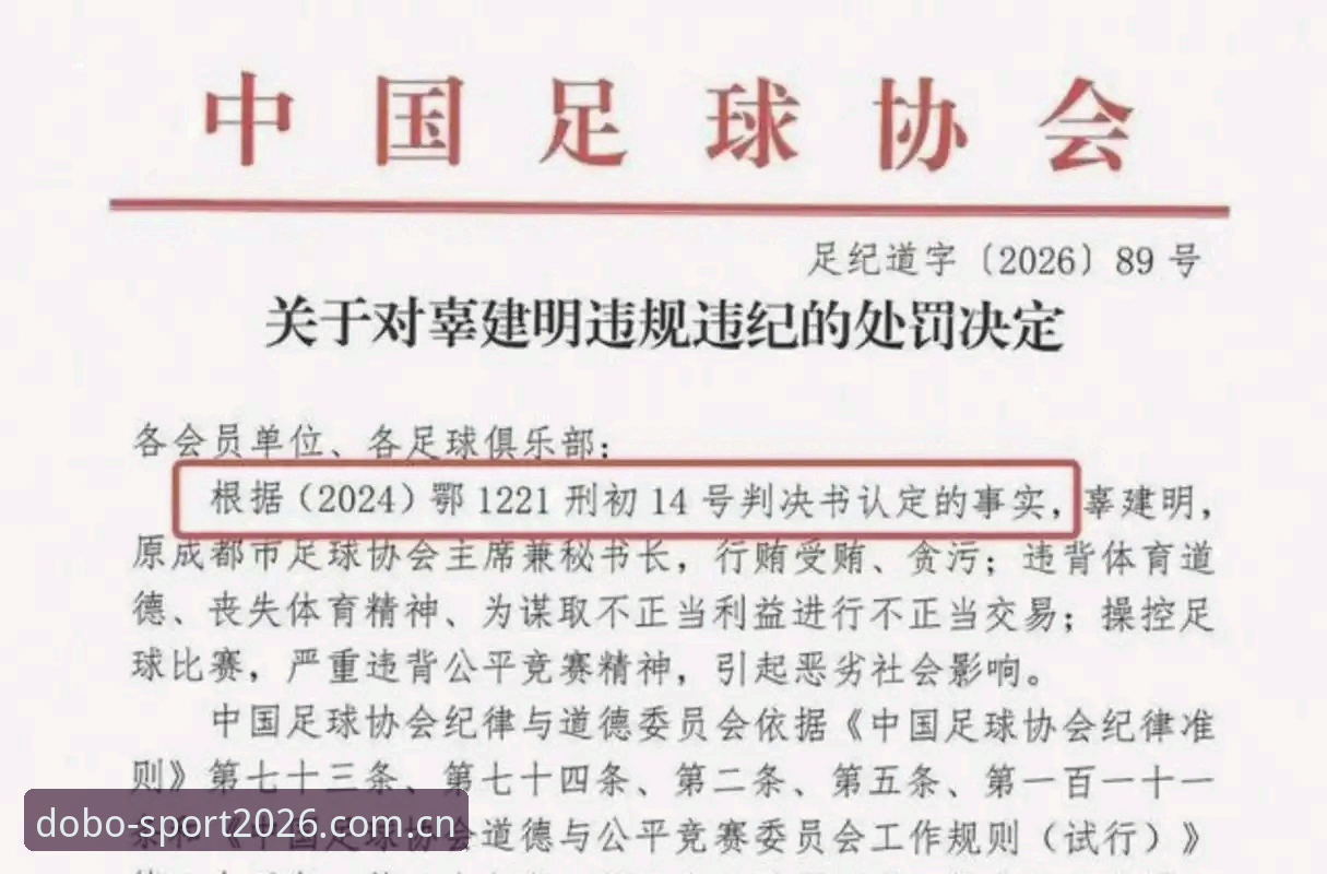 多宝体育2026新版登录 中国足协公布第三批禁足名单,行业整顿最新动态引关注